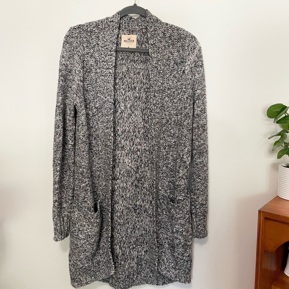 Hollister Grey Multi-Color Speckle Sweater